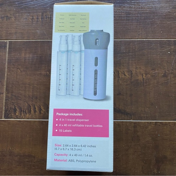 New 4-in-1 Beauty Travel Dispenser - Picture 3 of 4